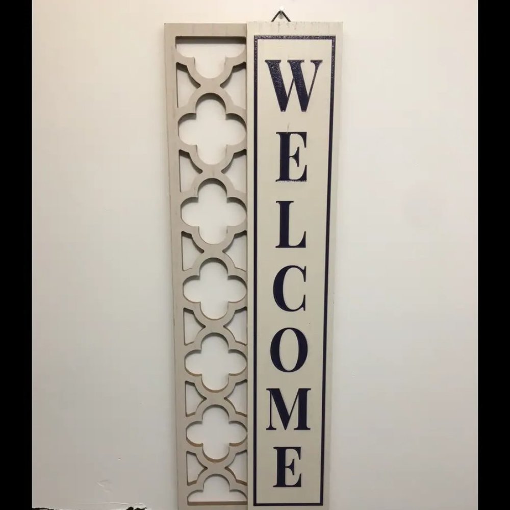 Welcome Sign with Lattice Design from Michaels NWT